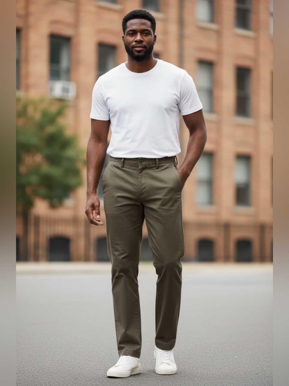 Dockers Men's Brown/Olive Straight Leg Chinos